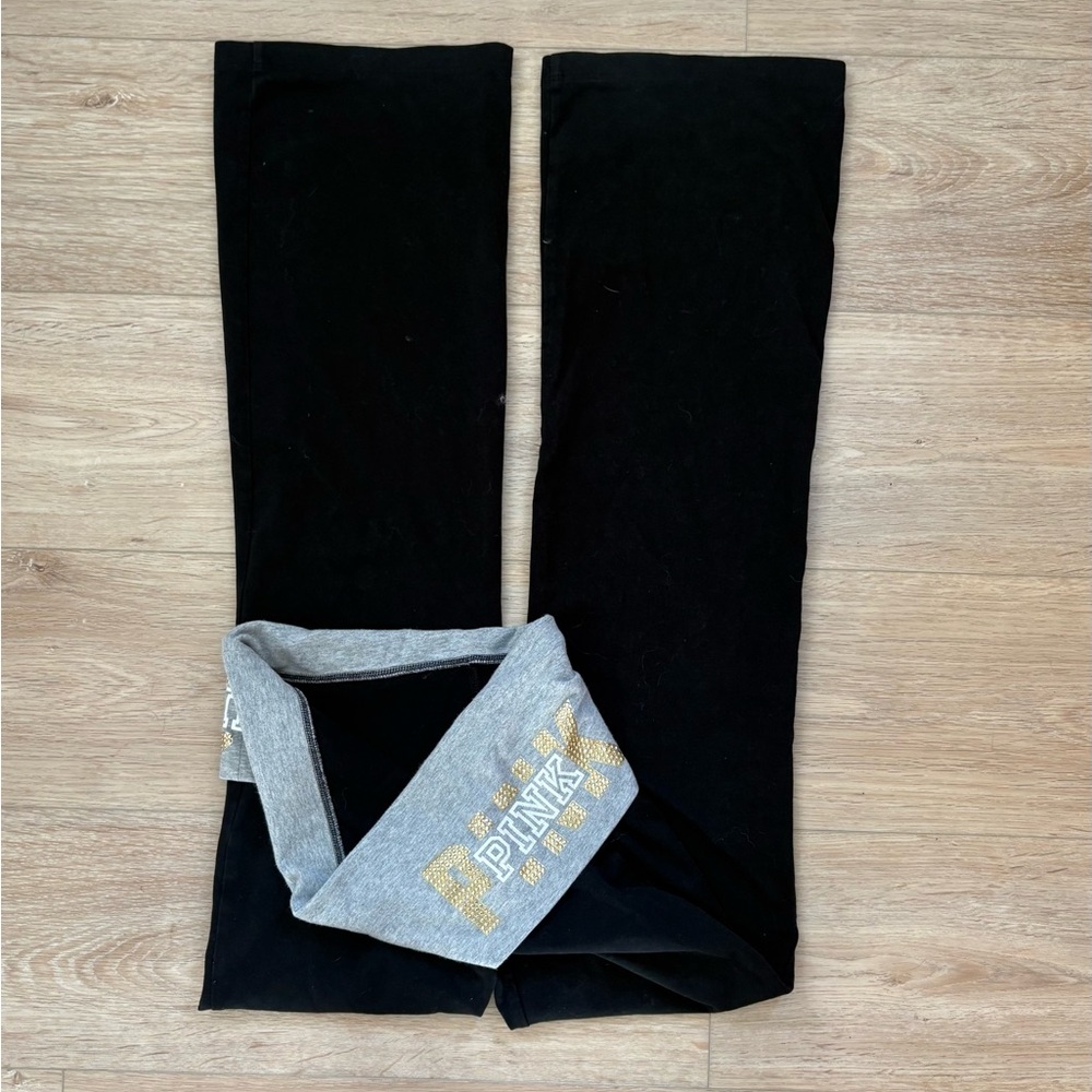 Victoria’s Secret PINK Mcbling Y2K Fold-over Bootcut Leggings Size S